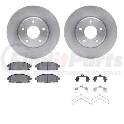 Dynamic Friction Company 6512-67453 Brake Rotor with 5000 Brake Pads and Hardware Kit
