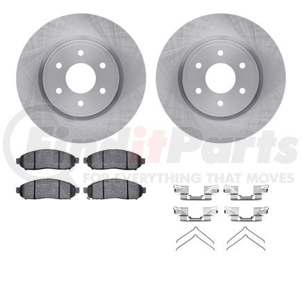 Dynamic Friction Company 6512-67477 Brake Rotor with 5000 Brake Pads and Hardware Kit