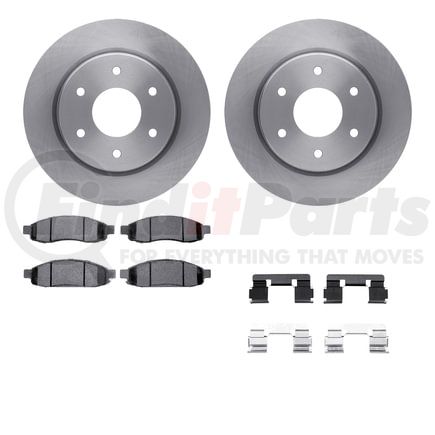 Dynamic Friction Company 6512-67489 Brake Rotor with 5000 Brake Pads and Hardware Kit