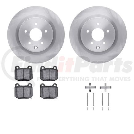 Dynamic Friction Company 6512-68053 Brake Rotor with 5000 Brake Pads and Hardware Kit