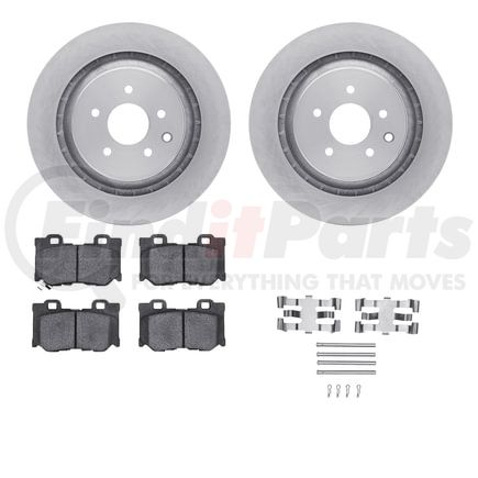 Dynamic Friction Company 6512-68065 Brake Rotor with 5000 Brake Pads and Hardware Kit