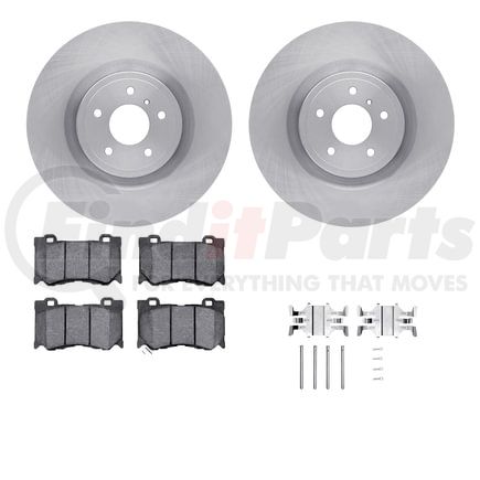 Dynamic Friction Company 6512-68062 Brake Rotor with 5000 Brake Pads and Hardware Kit