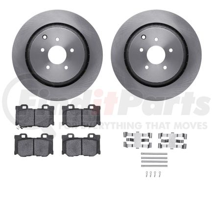 Dynamic Friction Company 6512-68074 Brake Rotor with 5000 Brake Pads and Hardware Kit