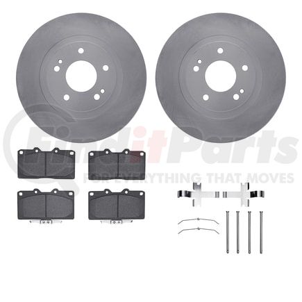 Dynamic Friction Company 6512-72061 Brake Rotor with 5000 Brake Pads and Hardware Kit