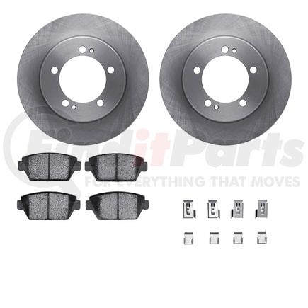 Dynamic Friction Company 6512-72104 Brake Rotor with 5000 Brake Pads and Hardware Kit