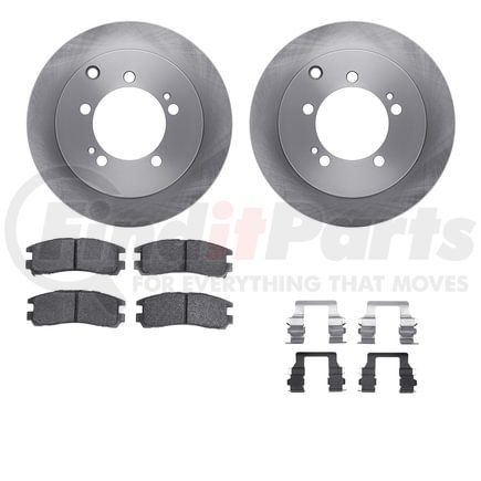 Dynamic Friction Company 6512-72113 Brake Rotor with 5000 Brake Pads and Hardware Kit