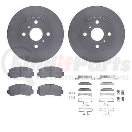 Dynamic Friction Company 6512-72184 Brake Rotor with 5000 Brake Pads and Hardware Kit