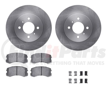 Dynamic Friction Company 6512-72201 Brake Rotor with 5000 Brake Pads and Hardware Kit