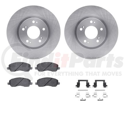 Dynamic Friction Company 6512-72228 Brake Rotor with 5000 Brake Pads and Hardware Kit
