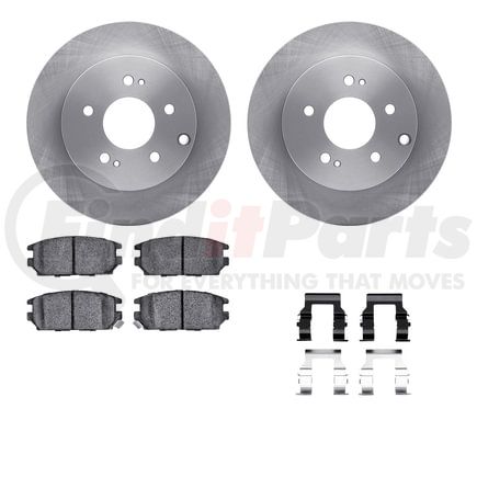 Dynamic Friction Company 6512-72242 Brake Rotor with 5000 Brake Pads and Hardware Kit