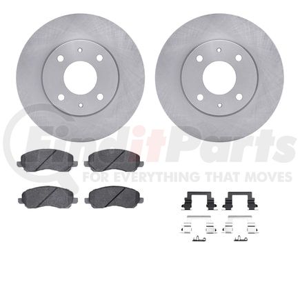 Dynamic Friction Company 6512-72237 Brake Rotor with 5000 Brake Pads and Hardware Kit