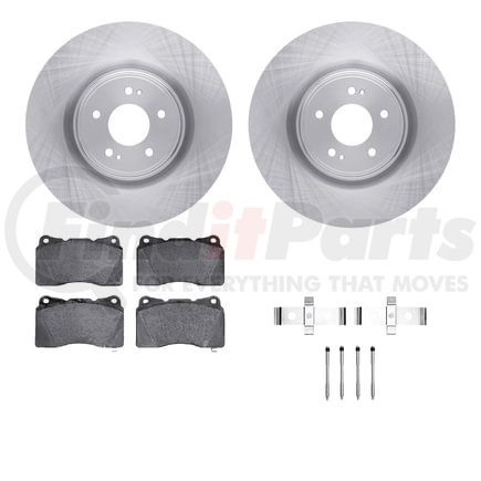 Dynamic Friction Company 6512-72248 Brake Rotor with 5000 Brake Pads and Hardware Kit