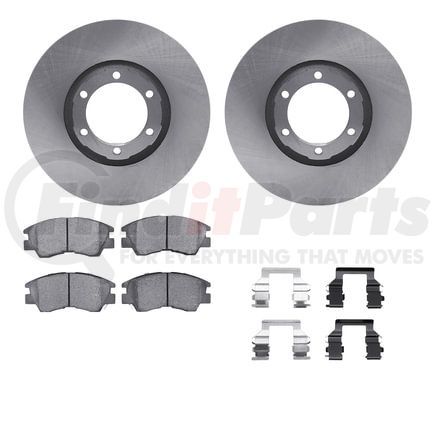 Dynamic Friction Company 6512-72266 Brake Rotor with 5000 Brake Pads and Hardware Kit