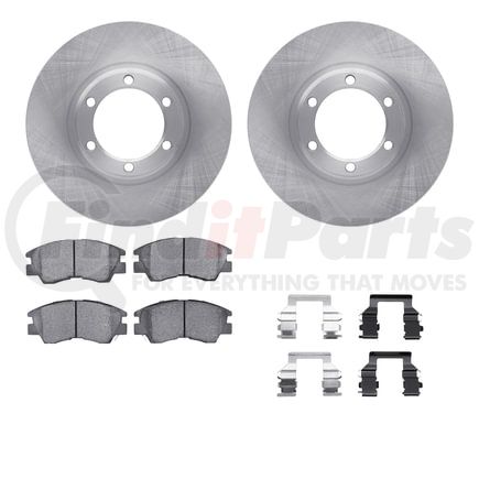 Dynamic Friction Company 6512-72272 Brake Rotor with 5000 Brake Pads and Hardware Kit
