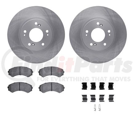 Dynamic Friction Company 6512-72296 Brake Rotor with 5000 Brake Pads and Hardware Kit