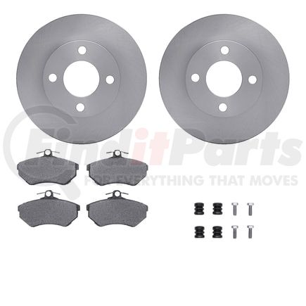 Dynamic Friction Company 6512-73083 Brake Rotor with 5000 Brake Pads and Hardware Kit