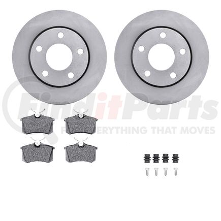 Dynamic Friction Company 6512-73215 Brake Rotor with 5000 Brake Pads and Hardware Kit