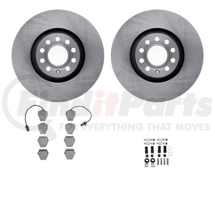 Dynamic Friction Company 6512-73249 Brake Rotor with 5000 Brake Pads and Hardware Kit