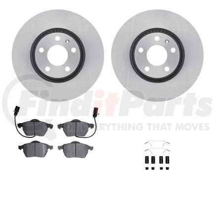 Dynamic Friction Company 6512-73301 Brake Rotor with 5000 Brake Pads and Hardware Kit