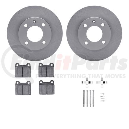 Dynamic Friction Company 6512-74076 Brake Rotor with 5000 Brake Pads and Hardware Kit