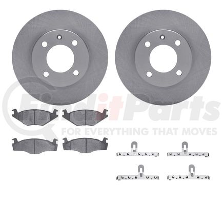 Dynamic Friction Company 6512-74083 Brake Rotor with 5000 Brake Pads and Hardware Kit