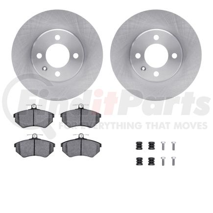 Dynamic Friction Company 6512-74157 Brake Rotor with 5000 Brake Pads and Hardware Kit