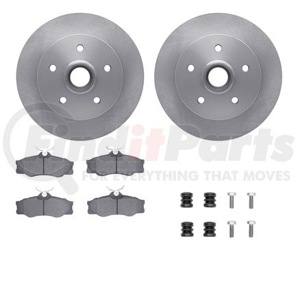Dynamic Friction Company 6512-74222 Brake Rotor with 5000 Brake Pads and Hardware Kit