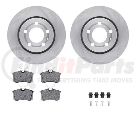 Dynamic Friction Company 6512-74290 Brake Rotor with 5000 Brake Pads and Hardware Kit