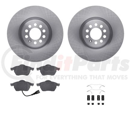 Dynamic Friction Company 6512-74283 Brake Rotor with 5000 Brake Pads and Hardware Kit