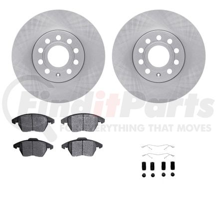 Dynamic Friction Company 6512-74316 Brake Rotor with 5000 Brake Pads and Hardware Kit