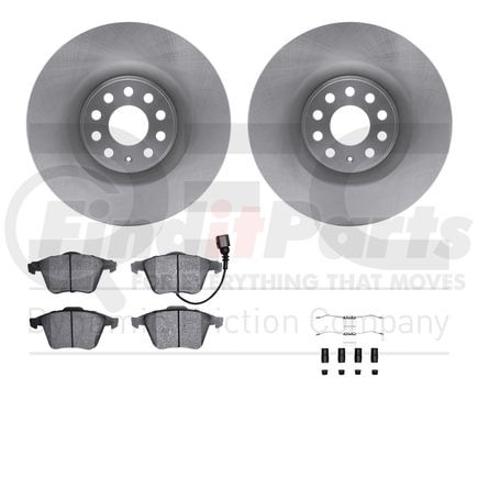 Dynamic Friction Company 6512-74325 Brake Rotor with 5000 Brake Pads and Hardware Kit