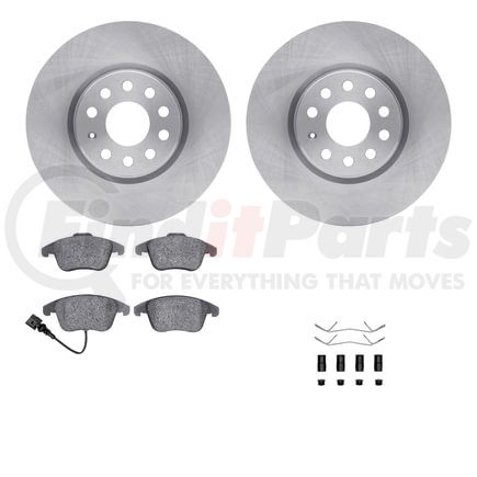 Dynamic Friction Company 6512-74455 Brake Rotor with 5000 Brake Pads and Hardware Kit