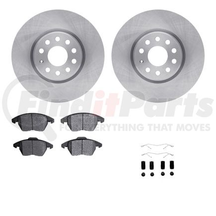 Dynamic Friction Company 6512-74452 Brake Rotor with 5000 Brake Pads and Hardware Kit