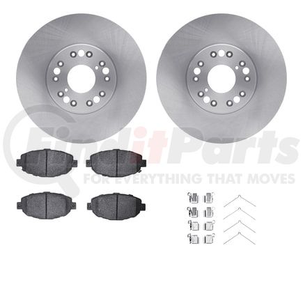 Dynamic Friction Company 6512-75052 Brake Rotor with 5000 Brake Pads and Hardware Kit