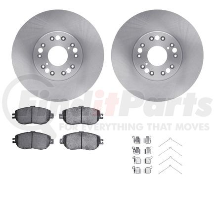 Dynamic Friction Company 6512-75053 Brake Rotor with 5000 Brake Pads and Hardware Kit