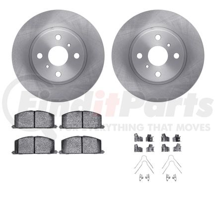 Dynamic Friction Company 6512-76109 Brake Rotor with 5000 Brake Pads and Hardware Kit