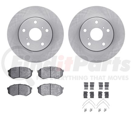 Dynamic Friction Company 6512-76130 Brake Rotor with 5000 Brake Pads and Hardware Kit