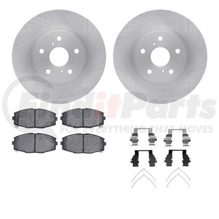 Dynamic Friction Company 6512-76230 Brake Rotor with 5000 Brake Pads and Hardware Kit