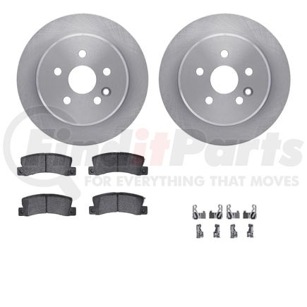 Dynamic Friction Company 6512-76235 Brake Rotor with 5000 Brake Pads and Hardware Kit