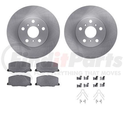 Dynamic Friction Company 6512-76272 Brake Rotor with 5000 Brake Pads and Hardware Kit