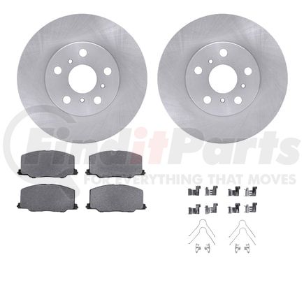 Dynamic Friction Company 6512-76281 Brake Rotor with 5000 Brake Pads and Hardware Kit
