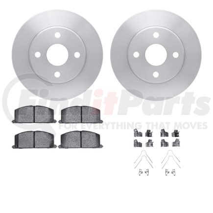 Dynamic Friction Company 6512-76296 Brake Rotor with 5000 Brake Pads and Hardware Kit