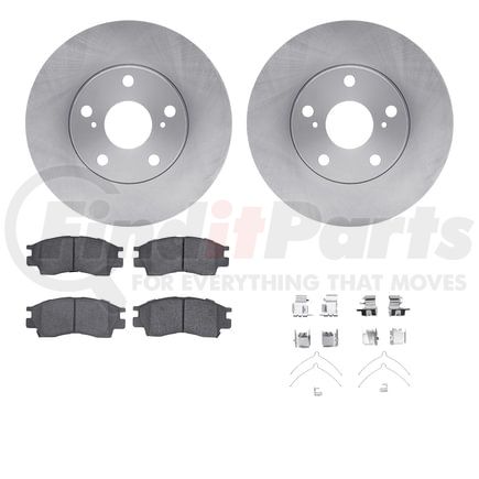 Dynamic Friction Company 6512-76309 Brake Rotor with 5000 Brake Pads and Hardware Kit