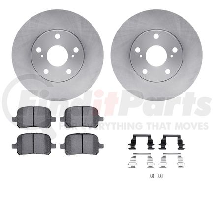 Dynamic Friction Company 6512-76310 Brake Rotor with 5000 Brake Pads and Hardware Kit