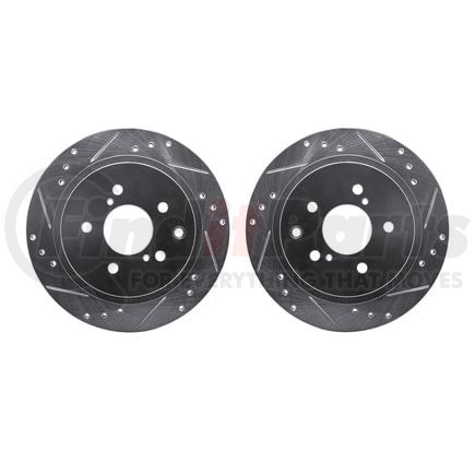 Dynamic Friction Company 7002-67092 Brake Rotors - Drilled & Slotted - Silver