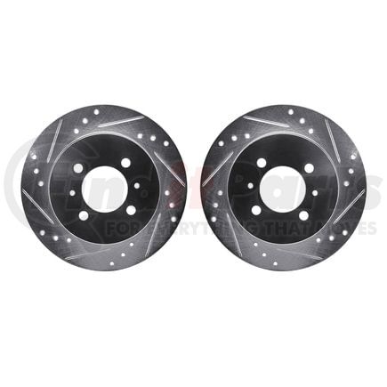 Dynamic Friction Company 7002-67102 Brake Rotors - Drilled & Slotted - Silver