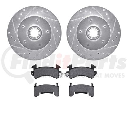 Dynamic Friction Company 7402-47006 Brake Rotor - Drilled & Slotted - Silver- HD Brake Pad