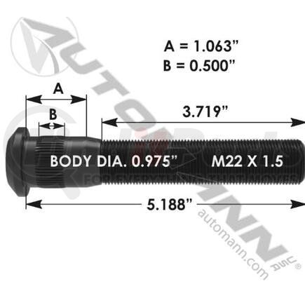 Automann 201.6159 Wheel Stud