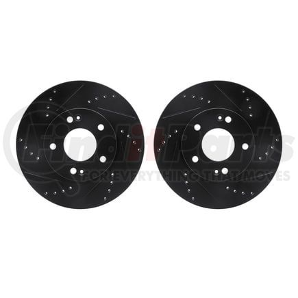 Dynamic Friction Company 8002-03015 Brake Rotors - Drilled & Slotted - Black