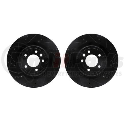Dynamic Friction Company 8002-11022 Brake Rotors - Drilled & Slotted - Black